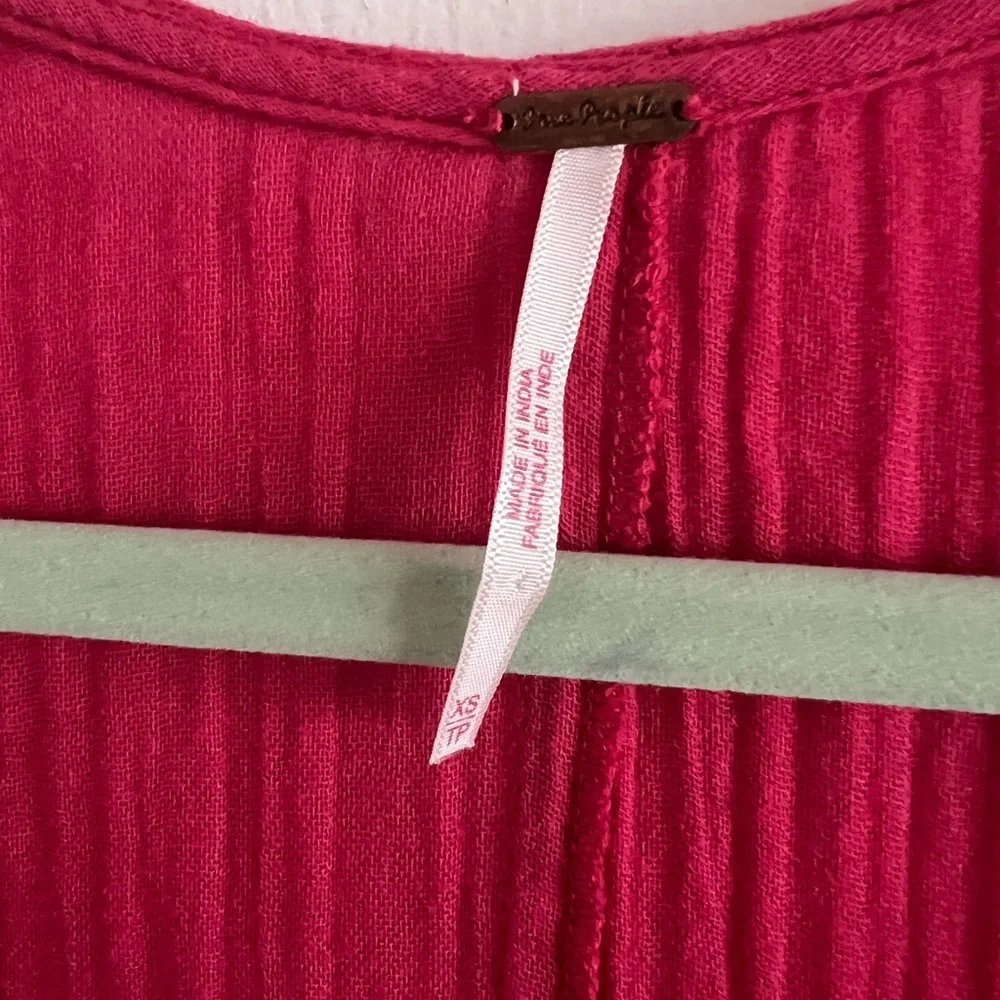 Free People Magenta Ribbed Jumpsuit
